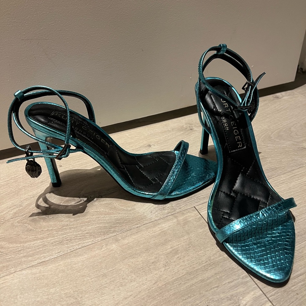 Kurt Geiger Blue Strappy Heeled Sandals